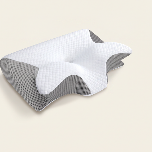 Ergonomisch traagschuim hoofdkussen op een bed